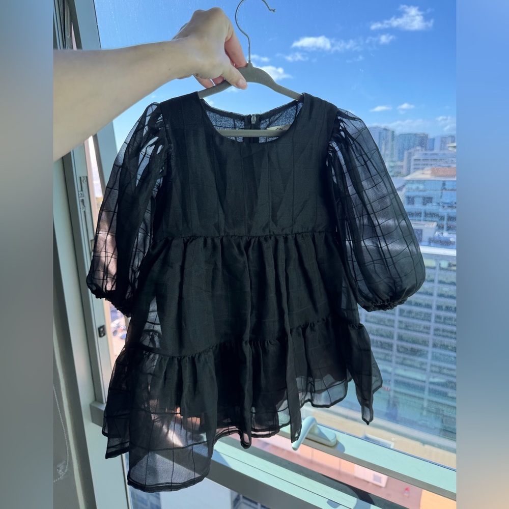 Loolous Black Holiday Toddler Dress